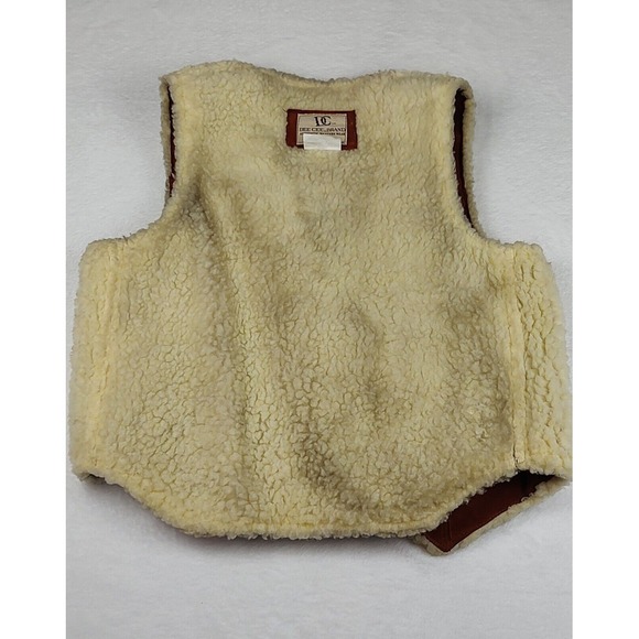 Dee Cee Brand Western Vest Suede Sherpa Lined Sleeveless Jacket Large - Picture 8 of 8